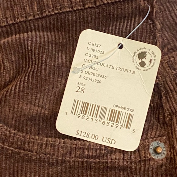 Free People Risk Taker Cord Straight Pant - Women's NWT Chocolate Truffle - Picture 6 of 7